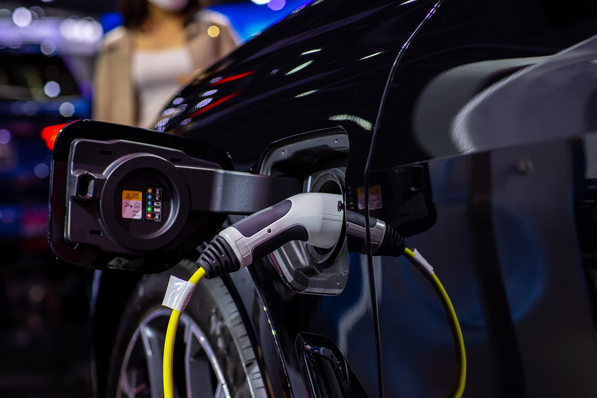 Improved Stadium Lighting with LED Technology EV Charger and Batteries for Solar Panels